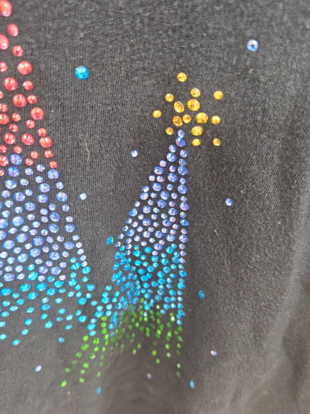 Quacker Factory Black Beaded Christmas Trees 100% Cotton 3/4th Sleeved Top 1x - Picture 11 of 11